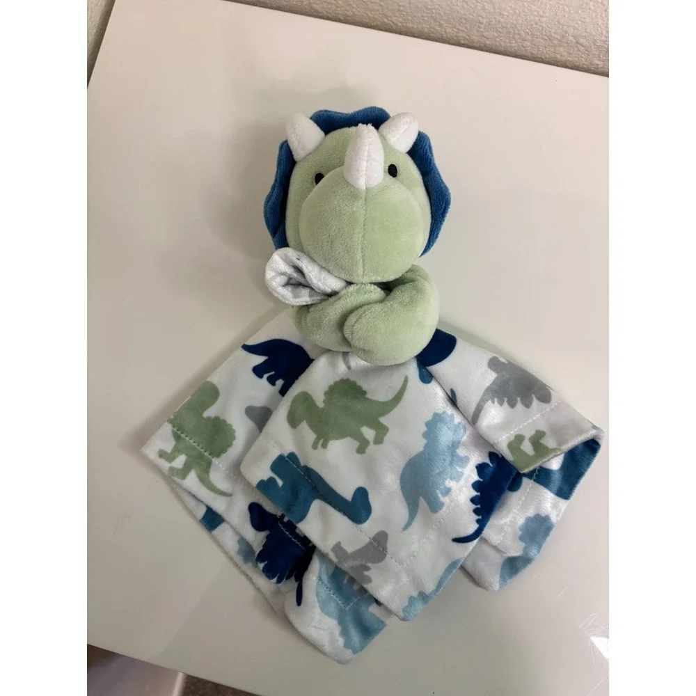 Dinosaur Baby Lovey Plush Security Blanket WalMart Baby Essentials Triceratops